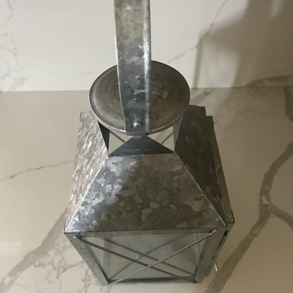 Farmhouse Metallic Lantern Home Accent